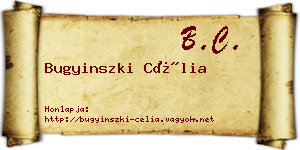 Bugyinszki Célia névjegykártya